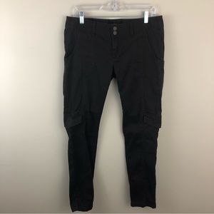 Prana Pants Womens 10 Espresso Brown Elena Cargo Low Rise Straight Leg Hiking